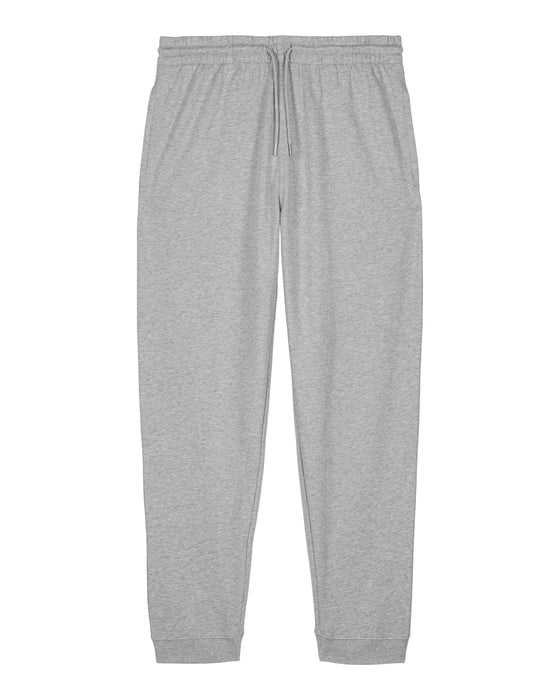 Mens Organic Cotton Relaxed-Fit Joggers in Rock Grey Marl hewn.