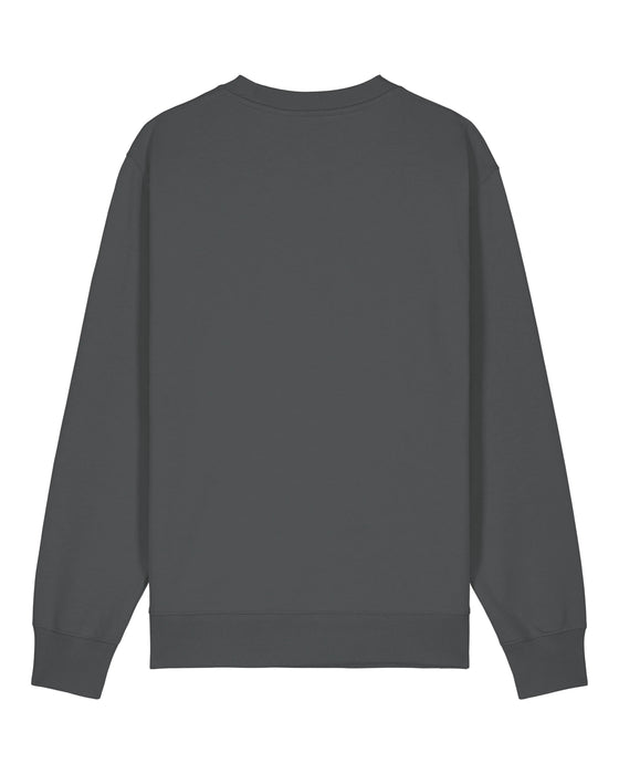 Mens Organic Cotton Relaxed-Fit Sweatshirt in Anthracite hewn.