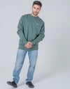 Mens Organic Cotton Relaxed-Fit Sweatshirt in Anthracite hewn.