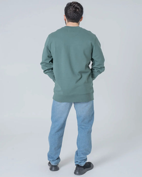 Mens Organic Cotton Relaxed-Fit Sweatshirt in Anthracite hewn.