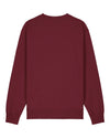 Mens Organic Cotton Relaxed-Fit Sweatshirt in Berry Red hewn.