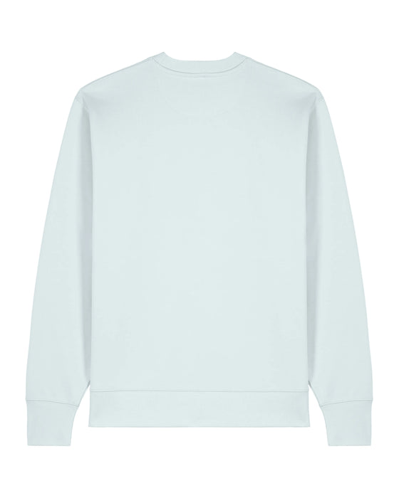 Mens Organic Cotton Relaxed-Fit Sweatshirt in Blue Ice hewn.