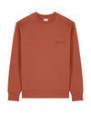 Mens Organic Cotton Relaxed-Fit Sweatshirt in Clay Brown hewn.