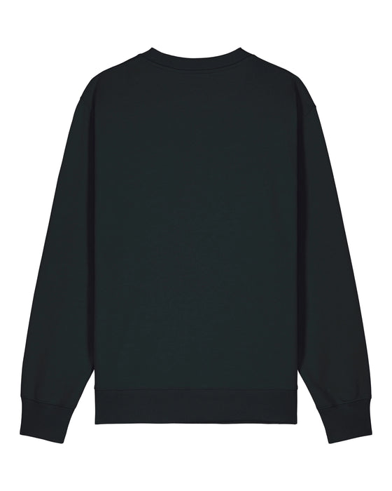 Mens Organic Cotton Relaxed-Fit Sweatshirt in Jet Black hewn.