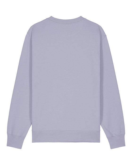 Mens Organic Cotton Relaxed-Fit Sweatshirt in Lavender hewn.