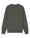 Mens Organic Cotton Relaxed-Fit Sweatshirt in Pine Green Khaki hewn.