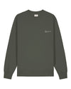 Mens Organic Cotton Relaxed-Fit Sweatshirt in Pine Green Khaki hewn.