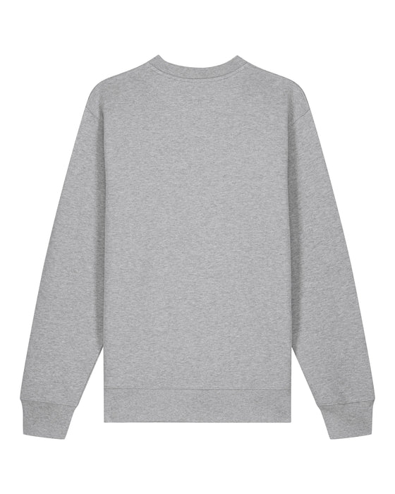 Mens Organic Cotton Relaxed-Fit Sweatshirt in Rock Grey Marl hewn.