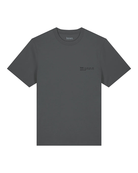 Mens Organic Cotton Relaxed-Fit T-Shirt in Anthracite hewn.