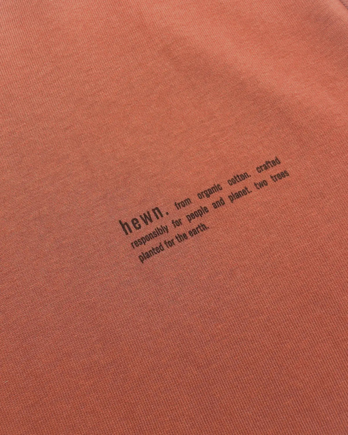 Mens Organic Cotton Relaxed-Fit T-Shirt in Clay Brown hewn.