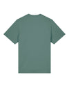 Mens Organic Cotton Relaxed-Fit T-Shirt in Eucalyptus Green hewn.