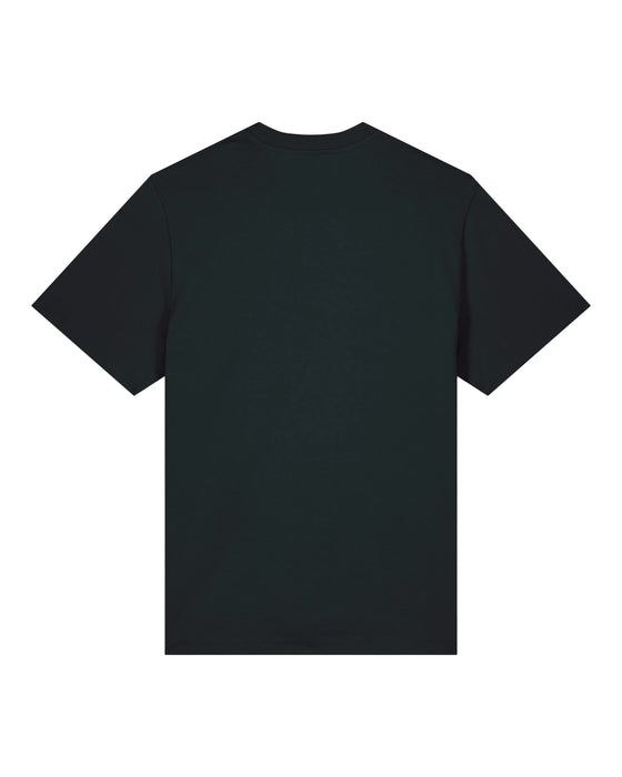 Mens Organic Cotton Relaxed-Fit T-Shirt in Jet Black hewn.