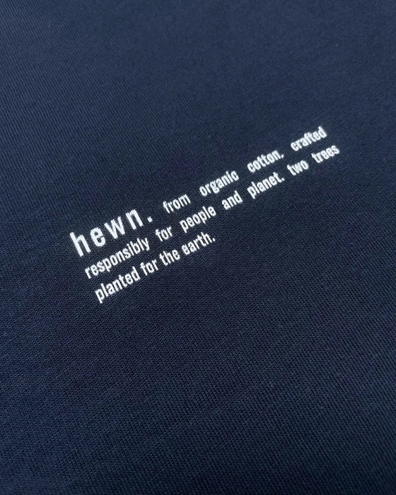 Mens Organic Cotton Relaxed-Fit T-Shirt in Midnight Navy Blue hewn.