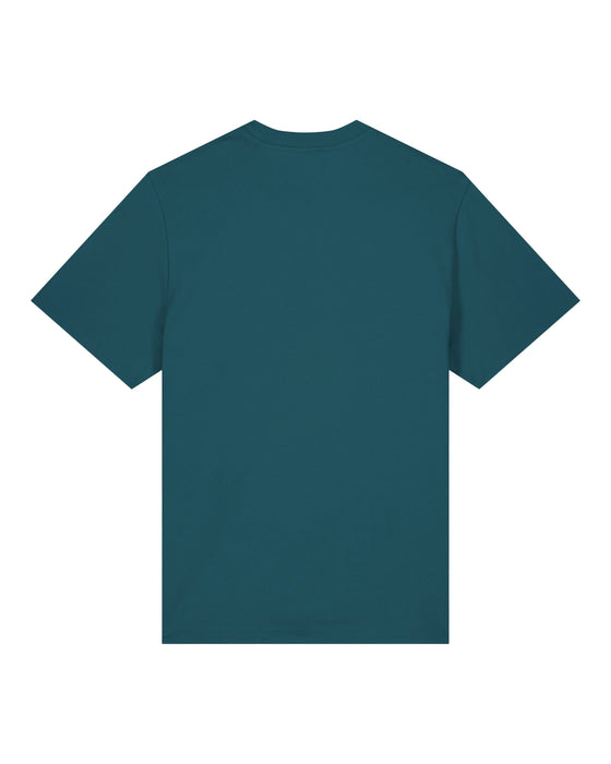 Mens Organic Cotton Relaxed-Fit T-Shirt in Ocean Blue hewn.