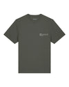 Mens Organic Cotton Relaxed-Fit T-Shirt in Pine Green Khaki hewn.