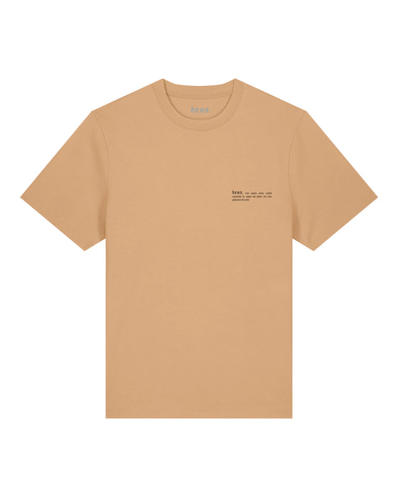 Mens Organic Cotton Relaxed-Fit T-Shirt in Sand hewn.