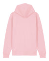 Mens Organic Cotton Relaxed-Fit Zip Hoodie in Cherry Blossom Pink hewn.