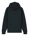 Mens Organic Cotton Relaxed-Fit Zip Hoodie in Jet Black hewn.