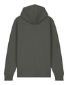 Mens Organic Cotton Relaxed-Fit Zip Hoodie in Pine Green Khaki hewn.