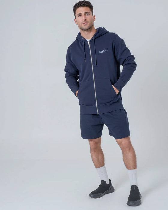 Mens Organic Cotton Relaxed-Fit Zip Hoodie in Sky Blue hewn.