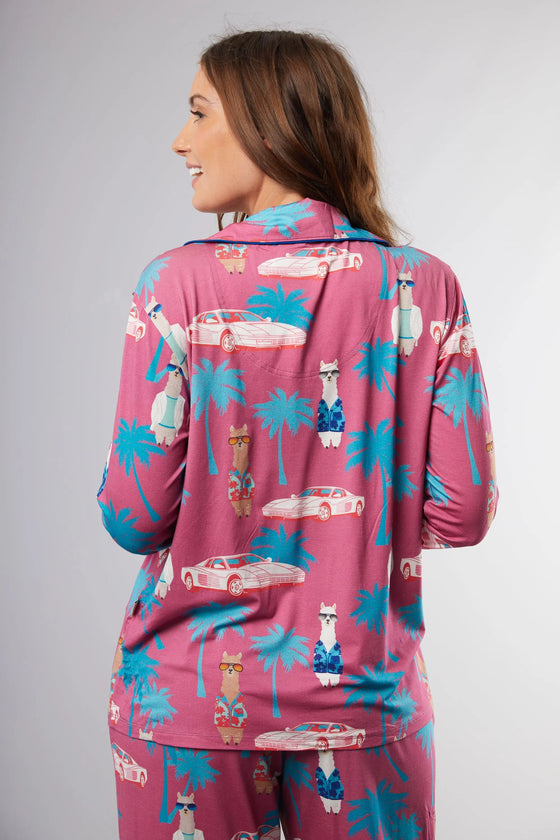 Miami Vice Alpacas Classic Pyjama Trouser Set Cosy Collective