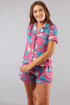 Miami Vice Alpacas Pyjama Short Set Cosy Collective