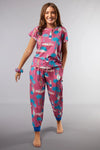 Miami Vice Alpacas T-Shirt Pyjama Trouser Set Cosy Collective