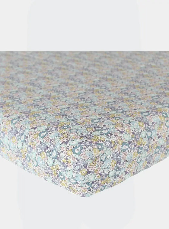 Michelle Sea Green Liberty Fitted Sheet Coco & Wolf