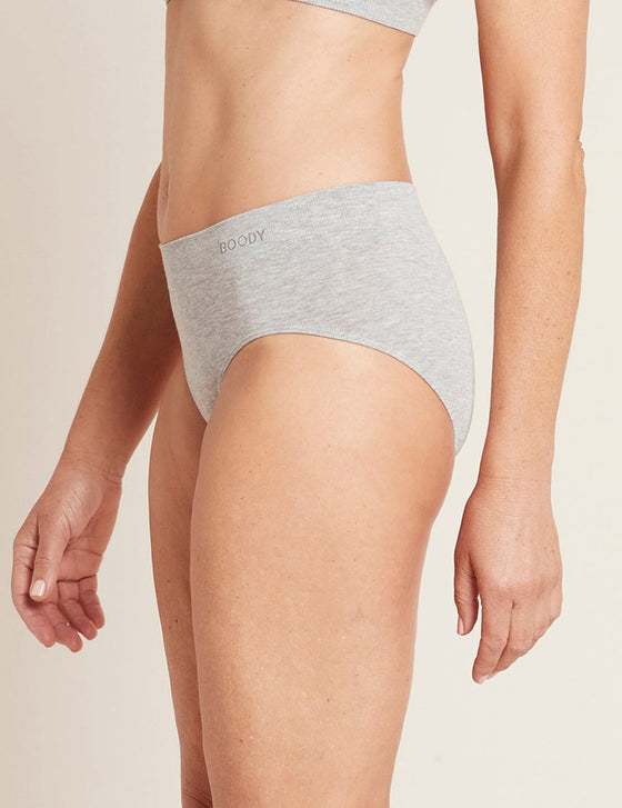 Light Grey Marl Midi Briefs Boody