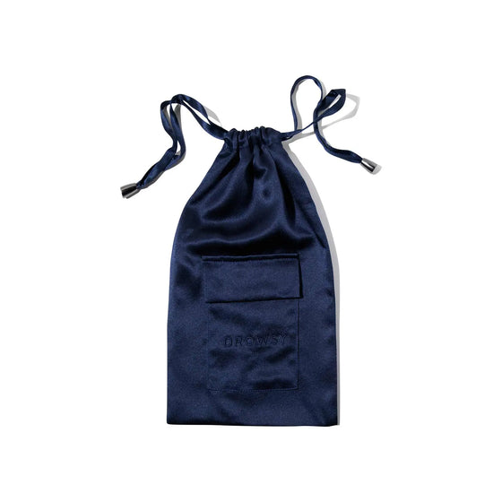 Midnight Blue Silk Carry Pouch Drowsy Sleep Co