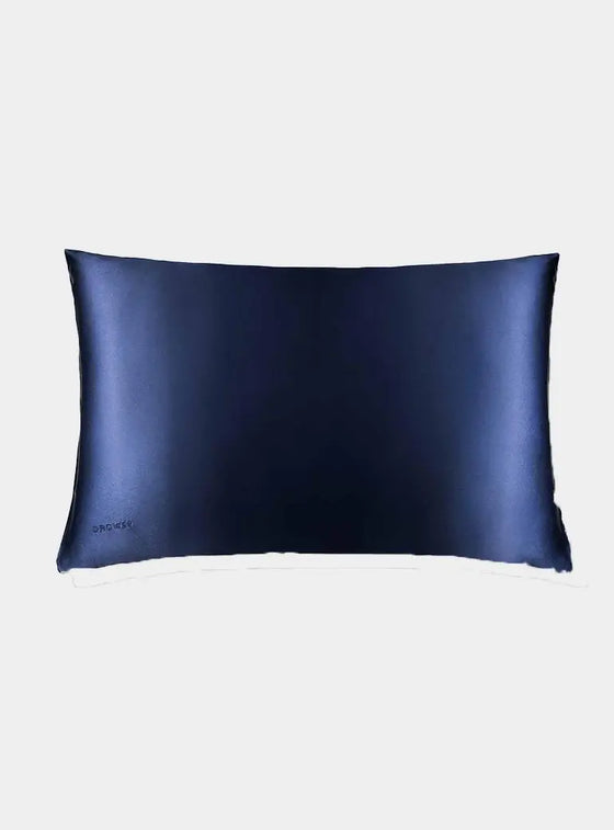 Midnight Blue Silk Pillowcase Drowsy Sleep Co