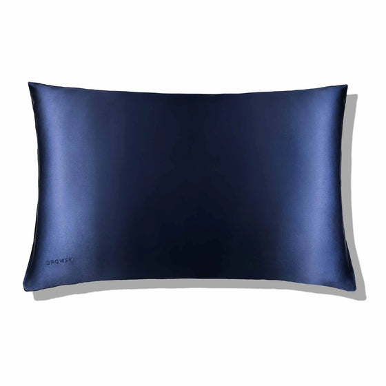 Midnight Blue Silk Pillowcase Drowsy Sleep Co