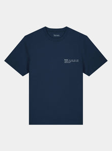  Midnight Navy Blue Mens Organic Cotton Relaxed-Fit T-Shirt hewn.