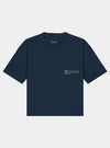 Midnight Navy Blue Women's Organic Cotton Boxy T-Shirt hewn.