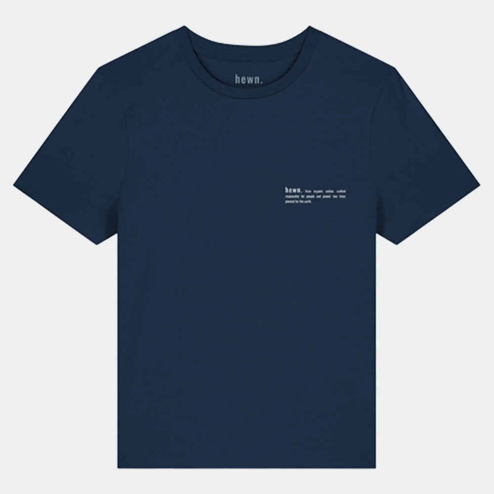 Midnight Navy Blue Women's Organic Cotton Fitted T-Shirt hewn.