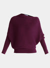 Midnight Plum Draped Knitted Jumper Paisie