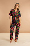 Midnight Sweetpea Women's Floral Cotton Pyjamas inara