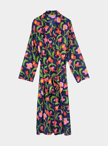  Midnight Sweetpea Women's Cotton Robe inara