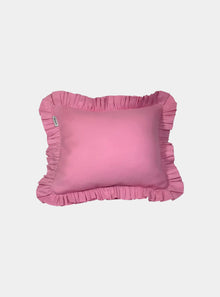  Mini Cotton Ruffled Pillowcase, Bubblegum Pink Snooozeworld