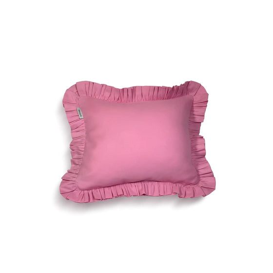 Mini Cotton Ruffled Pillowcase, Bubblegum Pink Snooozeworld