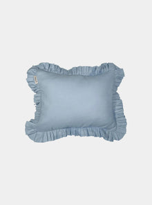  Mini Cotton Ruffled Pillowcase, Butterfly Blue Snooozeworld