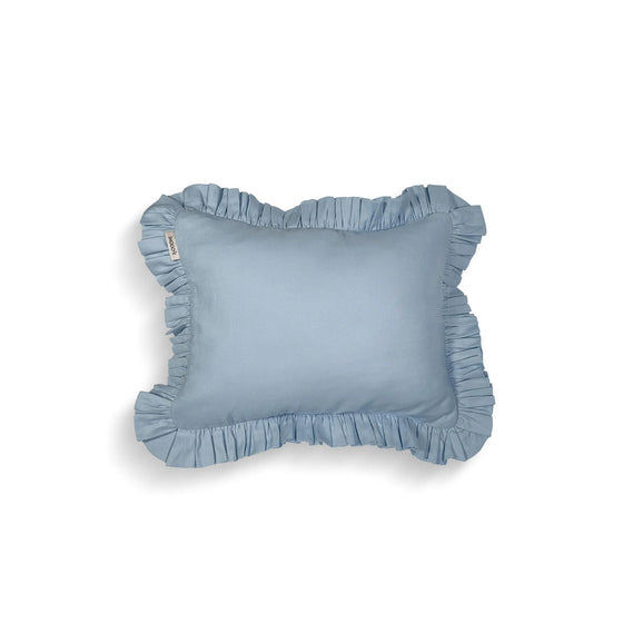 Mini Cotton Ruffled Pillowcase, Butterfly Blue Snooozeworld