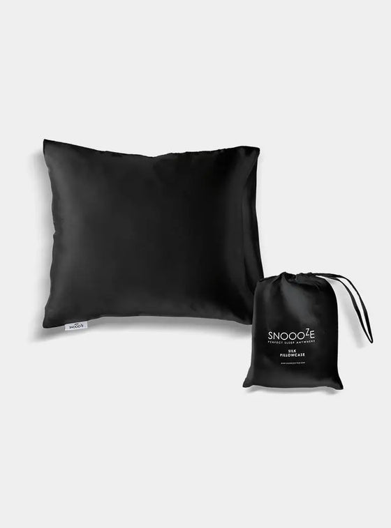 Mini Silk Pillowcase, Black Snooozeworld