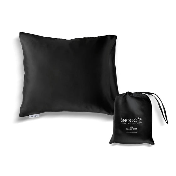 Mini Silk Pillowcase, Black Snooozeworld