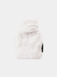  Mini Silky Soft White Faux Fur Hot Water Bottle CosyPanda