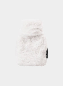  Mini Silky Soft White Faux Fur Hot Water Bottle