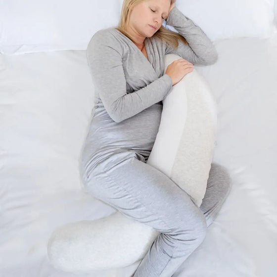 Minimal Grey Breathe Pregnancy Pillow Purflo