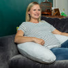 Minimal Grey Breathe Pregnancy Pillow Purflo