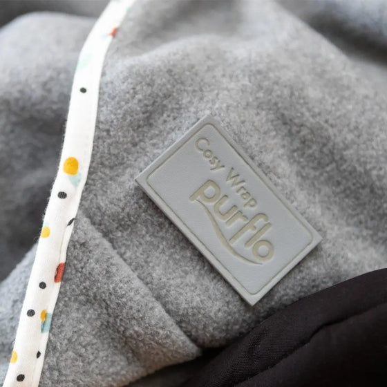 Minimal Grey Cosy Wrap Travel Blanket Purflo