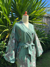 Mint Batik Kimono Robe Wear the World